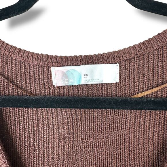 Free People Beach NWOT Living In Dark Brown Knit Lounge Tank & Jogger Pant Set - Picture 8 of 9